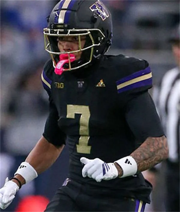 Washington Huskies #7 RAIDEN VINES-BRIGHT 2025 Black College Football Jersey