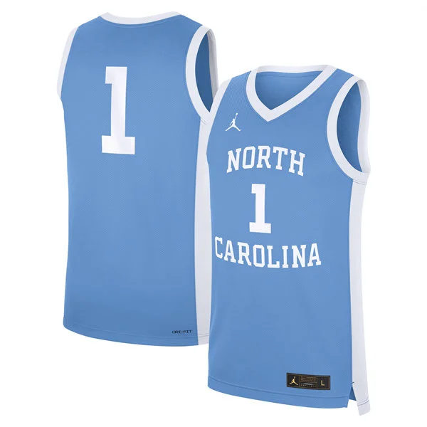 North Carolina Tar Heels Custom 2025 Blue Alternate Basketball Game Jersey