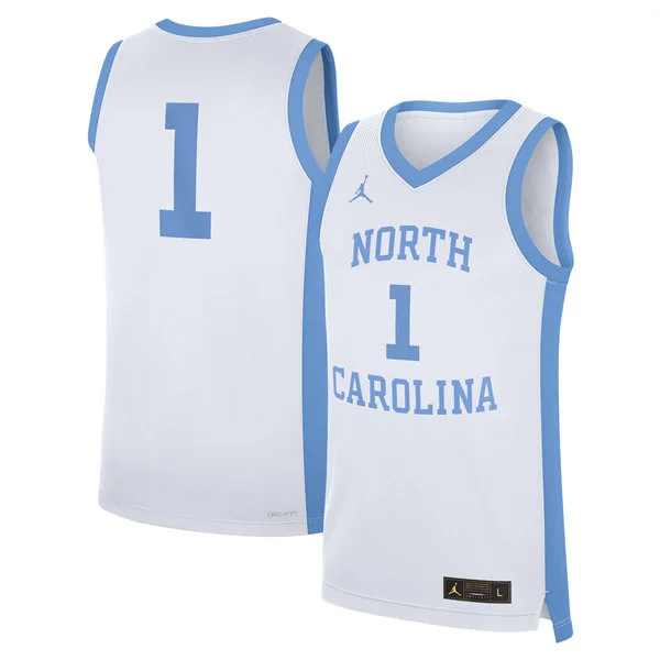 North Carolina Tar Heels Custom 2025 White Alternate Basketball Game Jersey
