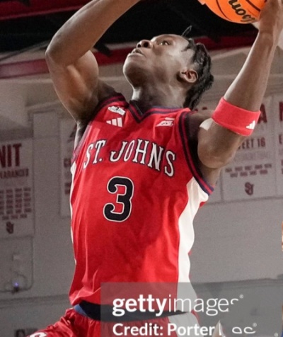 St. John's Red Storm #3 Joson Sanon Adidas 2026 Red College Basketball Game Jersey