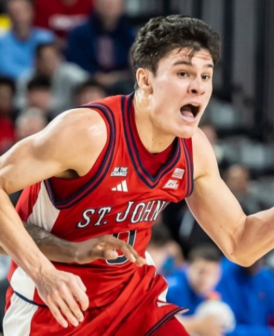 St. John's Red Storm #0 Dylan Darling Adidas 2026 Red College Basketball Game Jersey