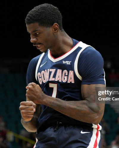 Gonzaga Bulldogs #7 Tyon Grant-Foster  Nike Navy WCC College Basketball Game Jersey