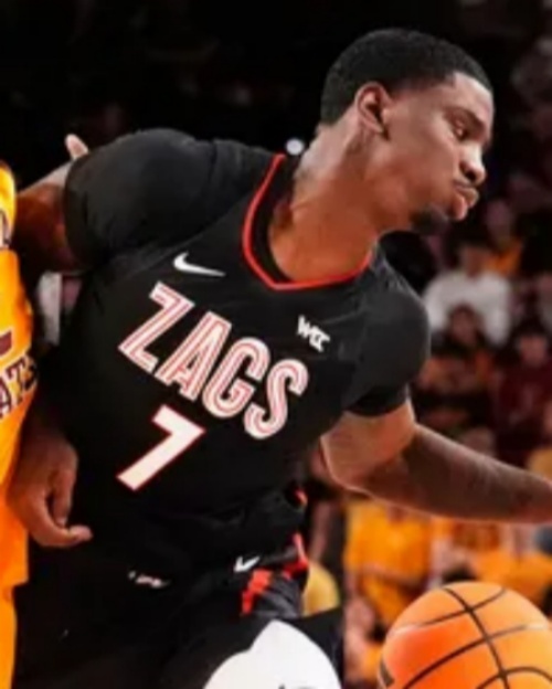 Gonzaga Bulldogs #7 Tyon Grant-Foster  2021-22 Black WCC College Basketball Game Jersey