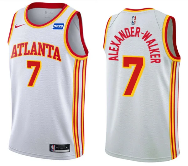 Mens Atlanta Hawks #7 Nickeil Alexander-Walker White Association Edition Jersey