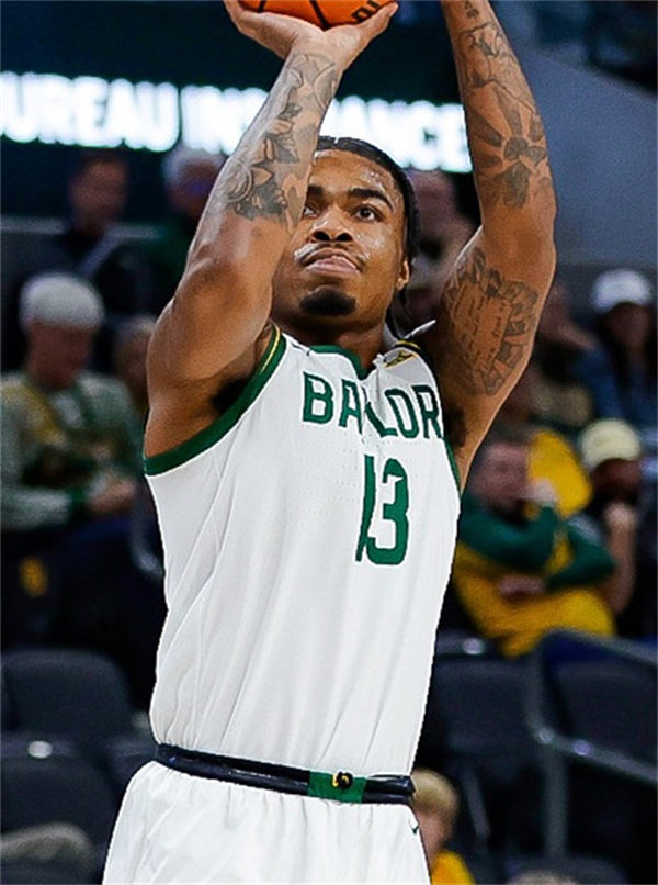 Mens Youth Baylor Bears #13 Langston Love 2025 White Basketball Game Jersey