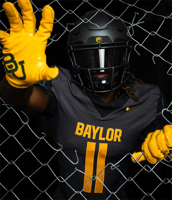 Mens Youth Baylor Bears Custom 2025 Anthracite Football Game Jersey