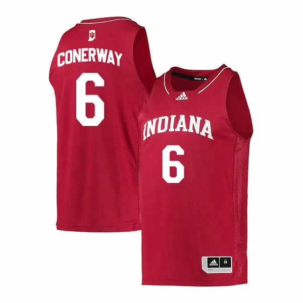Indiana Hoosiers #6 Tayton Conerway 2025-26 Crimson with Name Basketball Swingman Jersey