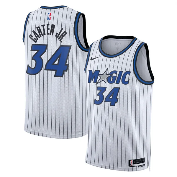Men's Orlando Magic #34 Wendell Carter Jr.  2025-26 White Association Edition Swingman Jersey