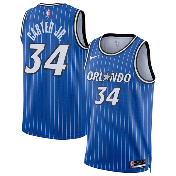 Men's Orlando Magic #34 Wendell Carter Jr. 2025-26 Blue Icon Edition Swingman Jersey