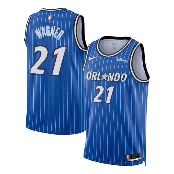 Men's Orlando Magic #21 Moritz Wagner 2025-26 Blue Icon Edition Swingman Jersey