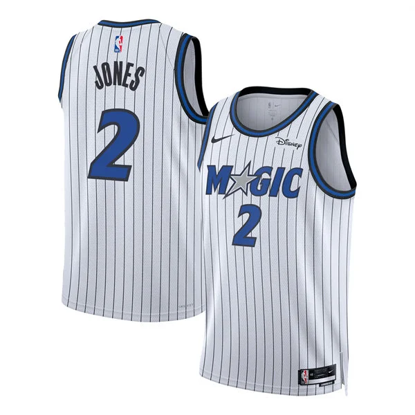 Men's Orlando Magic #2 Tyus Jones 2025-26 White Association Edition Swingman Jersey