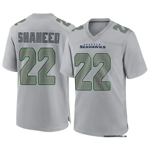 Men's Seattle Seahawks #22 Rashid Shaheed Nike Gray Atmosphere Fashion Game Jersey