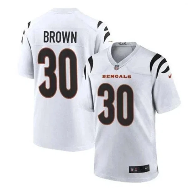 Mens Cincinnati Bengals #30 Chase Brown White Vapor F.U.S.E. Limited Jersey