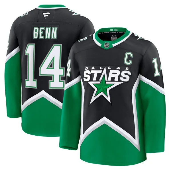 Men's Dallas Stars #14 Jamie Benn 99 Cup Champs Throwback Jersey Black