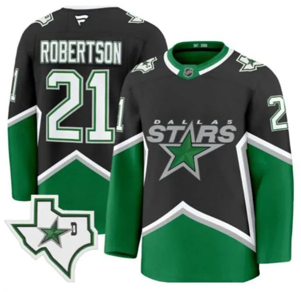 Men's Dallas Stars #21 Jason Robertson 99 Cup Champs Throwback Jersey Black