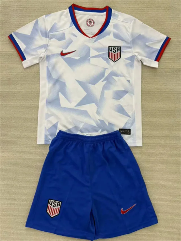 Mens USA Soccer Blank 2025 Brilliant Home White Team Jersey Suit