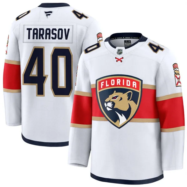 Men's Florida Panthers #40 Daniil Tarasov Fanatics White Away Premium Jersey