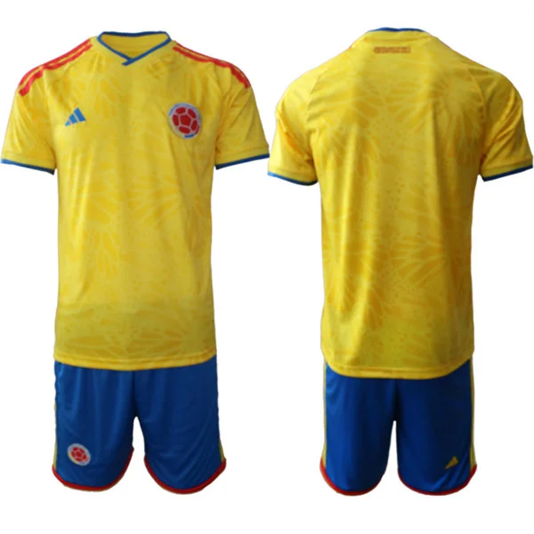 Mens Colombia Soccer Blank 2026 World Cup Home Yellow Team Jersey Suit