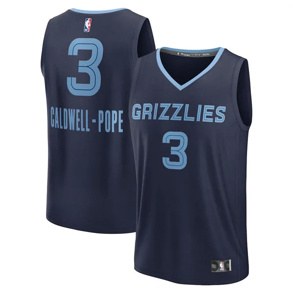 Mens Memphis Grizzlies #3 Kentavious Caldwell-Pope Navy Icon Edition Swingman Jersey