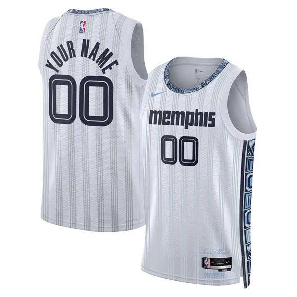 Memphis Grizzlies Custom White 2025-26 City Edition Swingman Jersey