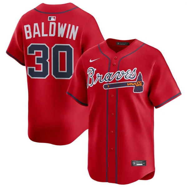 Mens Atlanta Braves #30 Drake Baldwin Nike Red Alternate Limited Jersey