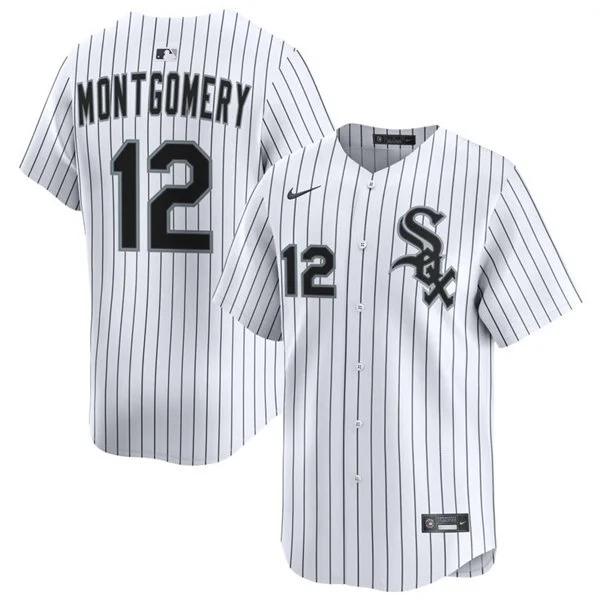 Mens Chicago White Sox #12 Colson Montgomery Nike White Home Limited Jersey