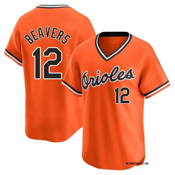 Mens Baltimore Orioles #12 Dylan Beavers Nike Orange Pullover Cooperstown Collection Jersey