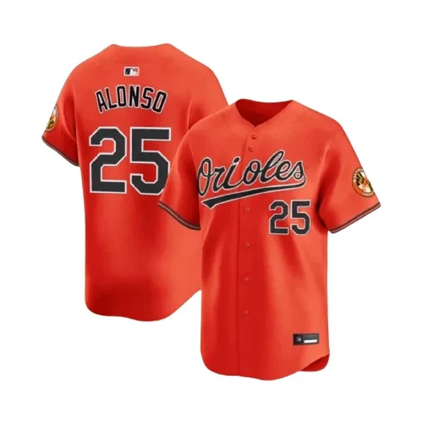 Mens Baltimore Orioles #25 Pete Alonso Nike Orange Alternate Limited Player Jersey