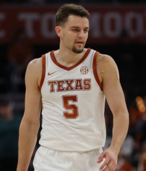 Texas Longhorns #5 Camden Heide 2025 SEC White College Basketball Game Jersey