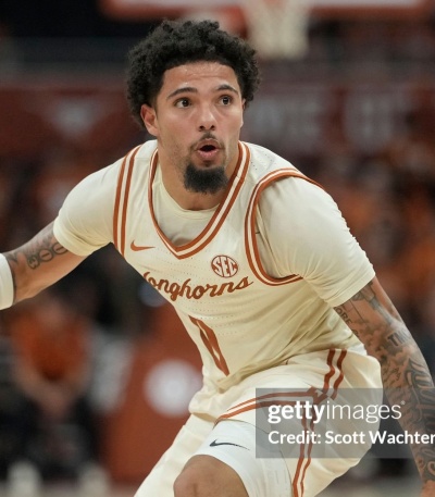 Texas Longhorns #0 Jordan Pope 2025 SEC Cream College Basketball Game Jersey