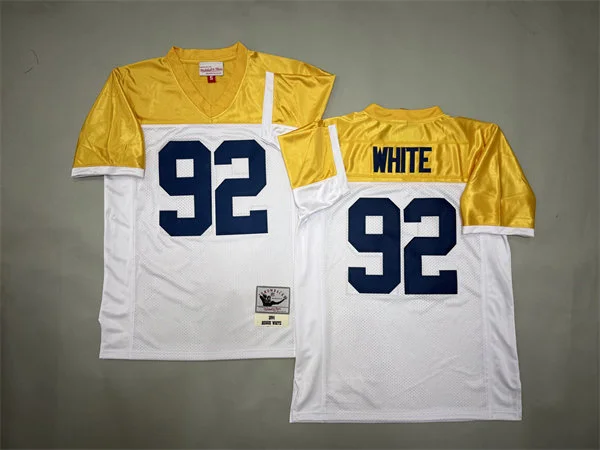 Mens Green Bay Packers #92 Reggie White 1994 White Legacy Throwback Jersey