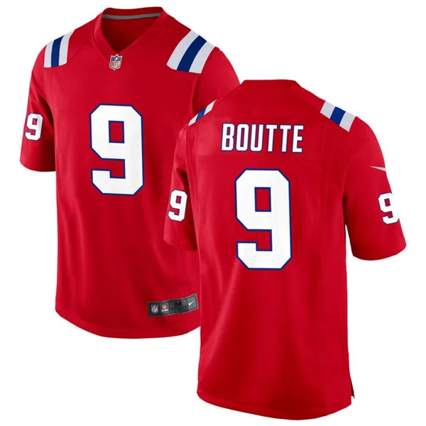 Mens New England Patriots #9 Kayshon Boutte Nike Red Alternate Vapor F.U.S.E. Limited Jersey