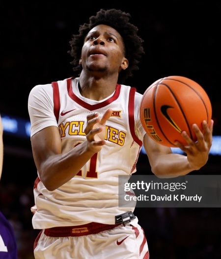 Iowa State Cyclones #11 Dominick Nelson Nike 2023 White Cyclones College Basketball Jersey