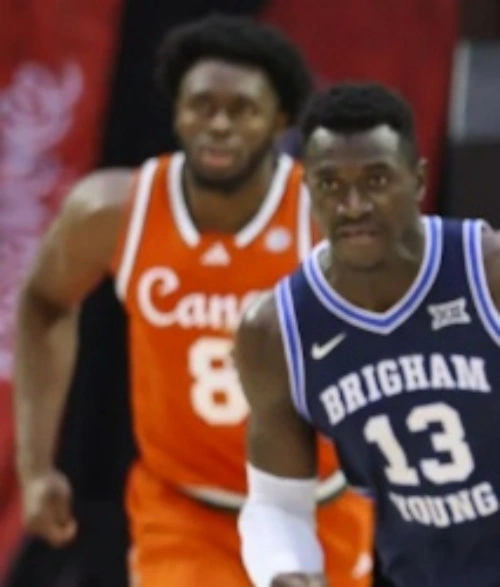 Miami Hurricanes #8 Ernest Udeh Jr. Adidas 2025 Orange  Canes Basketball Game Jersey