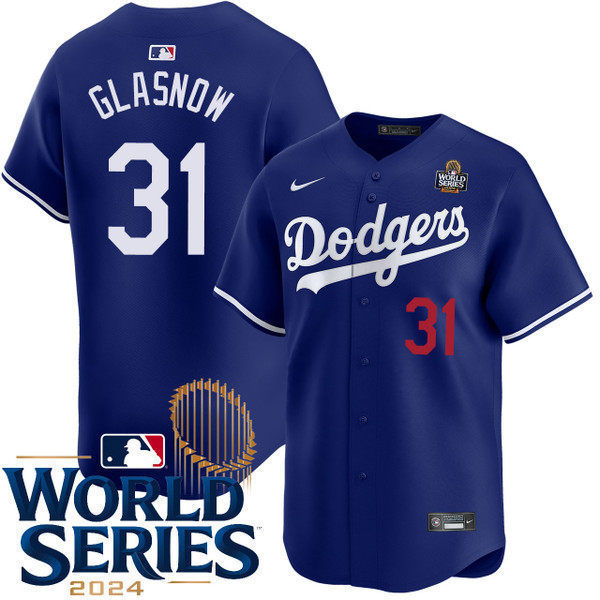 Mens Los Angeles Dodgers #31 Tyler Glasnow Nike Royal Alternate Limited Player Jersey