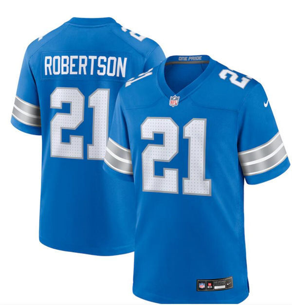 Mens Detroit Lions #21 Amik Robertson Nike Blue Vapor F.U.S.E. Limited Jersey