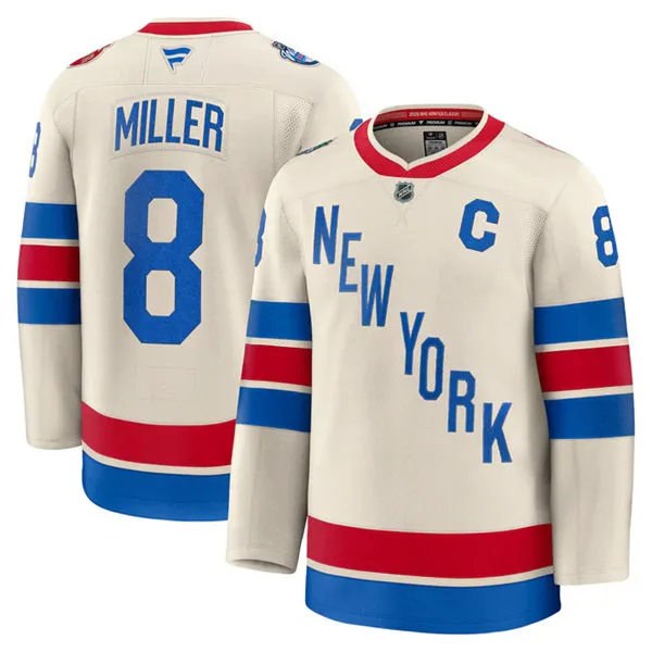 Mens New York Rangers #8 J. T. Miller Beige 2026 NHL Winter Classic Premium Jersey