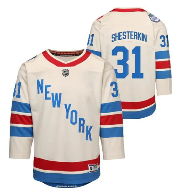 Youth New York Rangers #31 Igor Shesterkin 2026 Winter Classic Jersey Beige 
