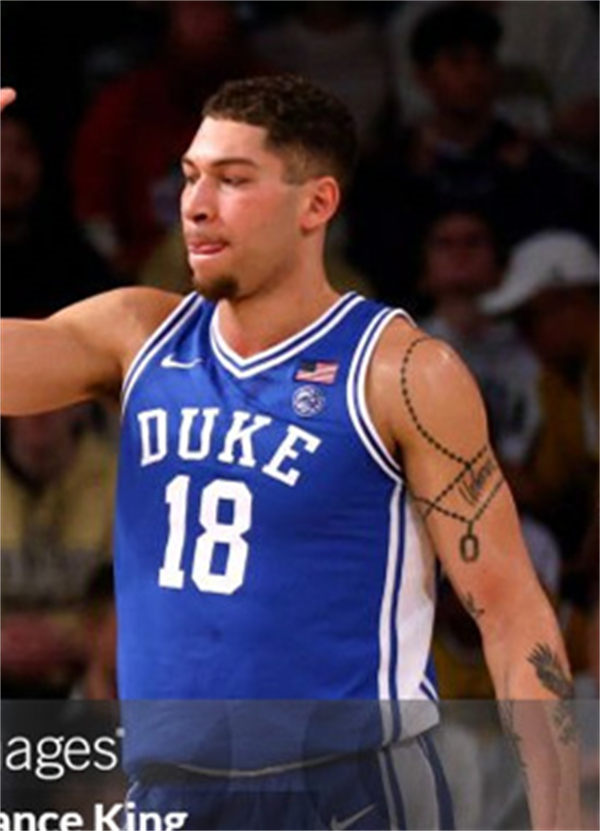 Mens Youth Duke Blue Devils #18 Mason Gillis Royal College Basketball Game Jersey