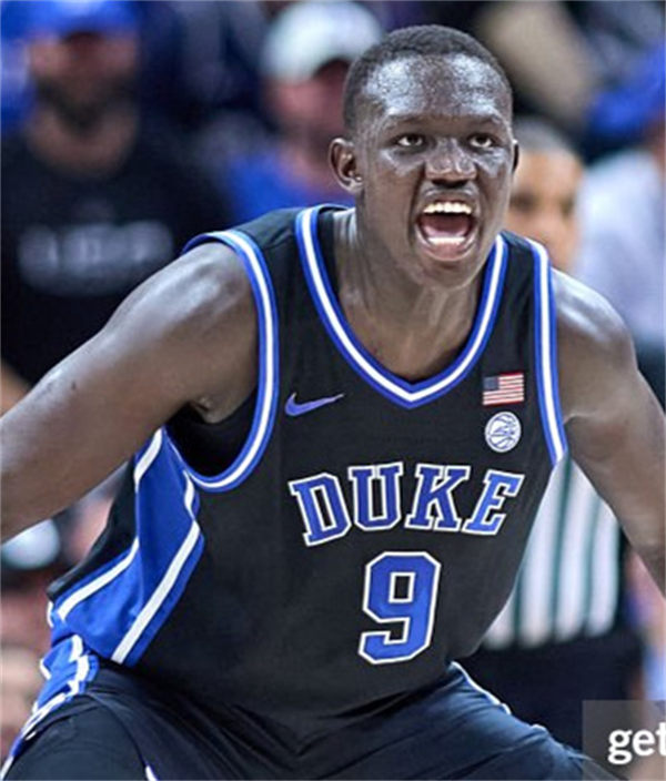 Mens Youth Duke Blue Devils #9 Khaman Maluach Black College Basketball Game Jersey