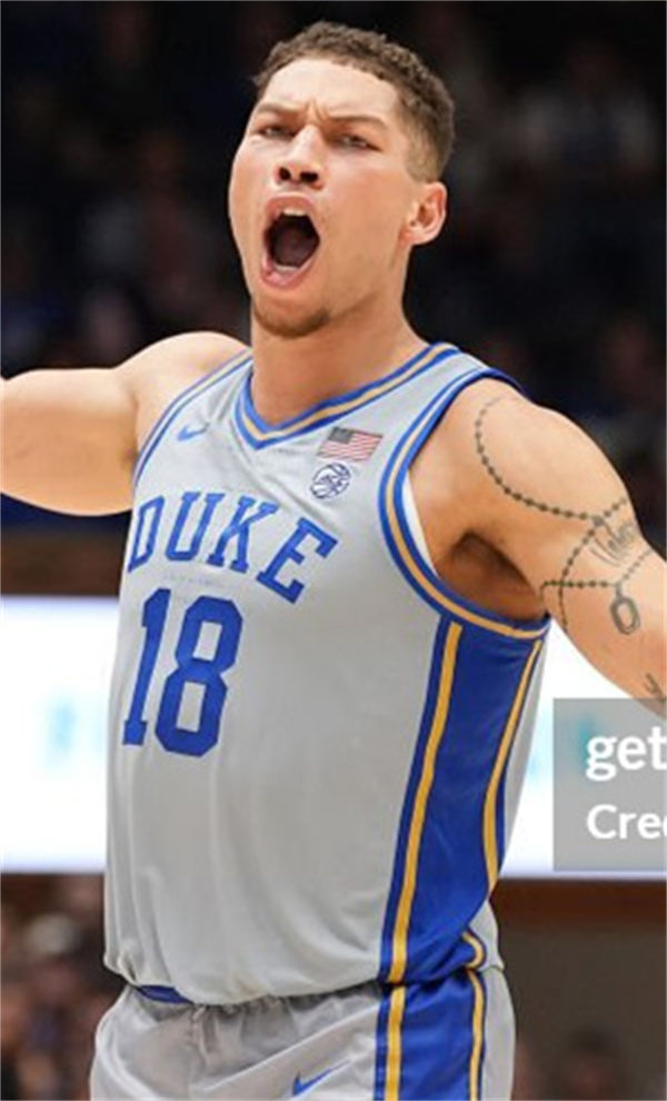 Mens Youth Duke Blue Devils #18 Mason Gillis Gray Basketball Jersey