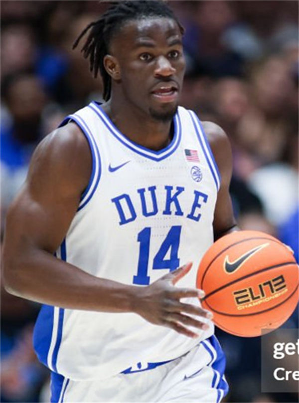 Mens Youth Duke Blue Devils #14 Sion James White College Basketball Game Jersey