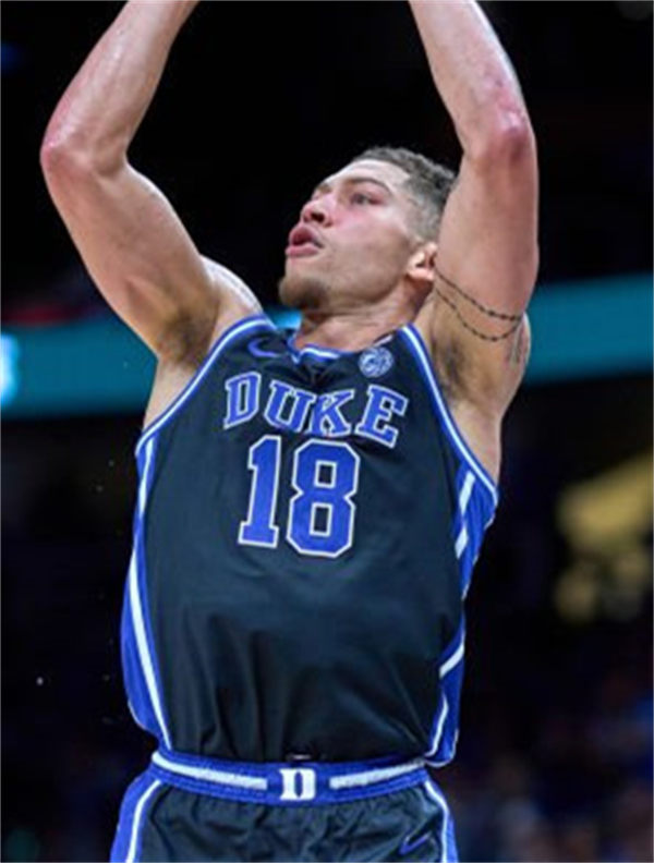 Mens Youth Duke Blue Devils #18 Mason Gillis Black College Basketball Game Jersey