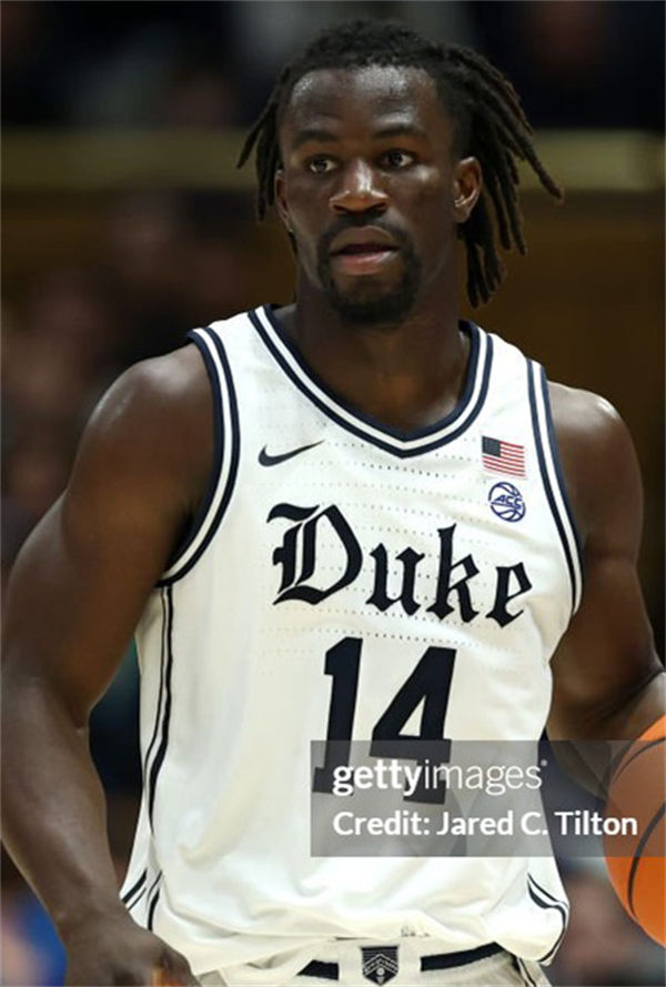 Mens Youth Duke Blue Devils #14 Sion James White Brotherhood uniform Jersey