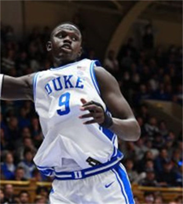 Mens Youth Duke Blue Devils #9 Khaman Maluach White College Basketball Game Jersey