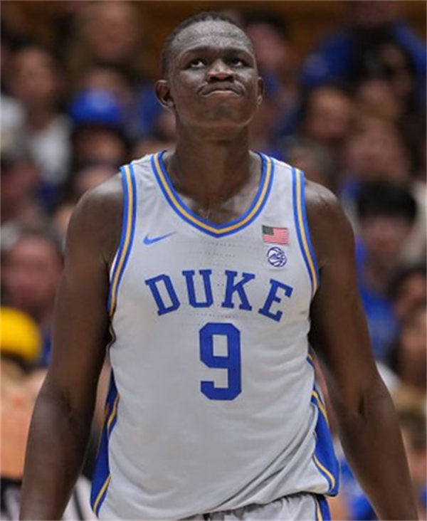 Mens Youth Duke Blue Devils #9 Khaman Maluach Gray Basketball Jersey
