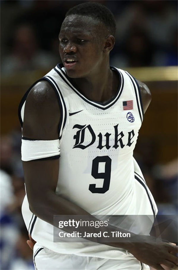 Mens Youth Duke Blue Devils #9 Khaman Maluach White Cameron Brotherhood uniform Jersey