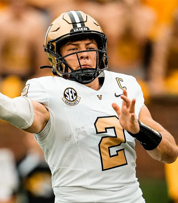 Mens Vanderbilt Commodores #2 Jared Curtis White Gold Football F.U.S.E Limited Jersey