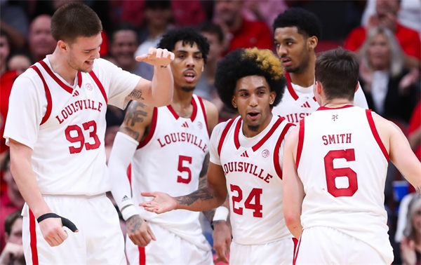 Mens Louisville Cardinals Custom 2024 White Red Basketball Game Jersey