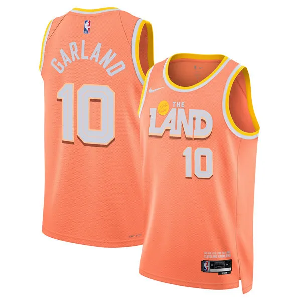 Mens Cleveland Cavaliers #10 Darius Garland Nike Orange 2025-26 City Edition Swingman Jersey